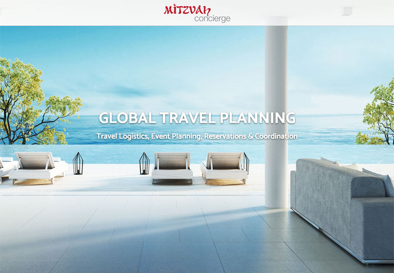 Website designed for a travel services company